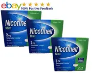 Nicotinell Mint 2mg Lozenges 204 -3 Boxes Expiry 12-2025