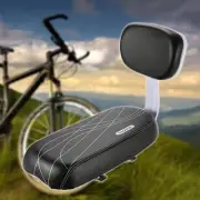 Bicycle Back Seat w/ Back Rest Wide Padded Seat for Most Bicycle Rear Racks L4D1