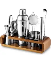 Mixology Bartender Kit with Practical Bamboo Stand
