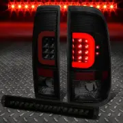 [LED RED C-BAR]FOR 1997-2004 FORD F-150/F-250 TINTED TAIL LIGHT+THIRD BRAKE LAMP