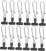 KICHOUSE Angling Essentials 30pcs Daily Use Fishing Snaps Stainless Steel Tiny Sturdy Lock Snaps for Bass Sea Trout