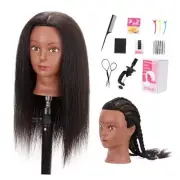 Mannequin Head Human Hair, Manikin Head with 100% Human Hair 16 Inch