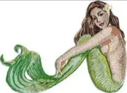 Mermaid Embroidery Patch Est. 5" Iron On or Sew On High Quality