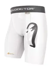 Shock Doctor Men's Supporter, Compression Shorts W/Athletic Cup, Adult Large