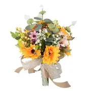 sun flower bouquet, Wedding Bride Bouquet, Wedding Bouquet for Bridesmaids, Hand