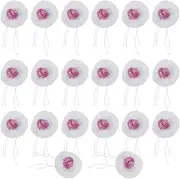Respicefinem 20 Pieces Gas Lamp Mantles Kerosene Lamp Mantles Gas Camping Lantern Mesh Cloth Lampshade Dual Head Lantern Parts