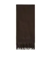 Fringed cashmere scarf One size small coffee cups