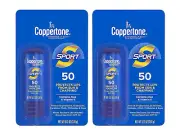 2 PACK Coppertone SPORT SPF 50 Sunscreen Lip Balm Water Resistant EXP 7/24