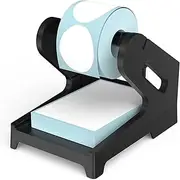 UKKQES Label Holder Thermal Label Holder for Rolls and Fanfold Labels Shipping Label Stand Desktop Printer Accessory Supplies for Home, Office (Black)