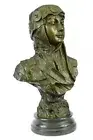 Art Deco Gilt Bronze Female Goddess Bust Bronze Statue Great Detail Sculpture