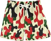 [RPLIFE] Kids Swim Shorts, Anti Chafe Swim Trunks for Boys 2 T, Camouflage
