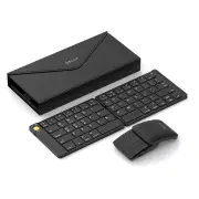 Delux MF10 Foldable Keyboard and Mouse Set Ultra Slim Wireless bluetooth Keyboard & Mouse Combo 120days Standby Magnetic