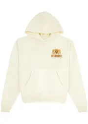 Rhude Cresta Printed Hooded Cotton Sweatshirt - Cream - L L