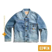 在飛比找momo購物網優惠-【EDWIN】男裝 PLUS牛仔外套(石洗藍)