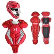 Under Armour Converge Victory NOCSAE Intermediate Baseball Catchers Set, Scarlet