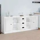 vidaXL Sideboards 3 pcs High Gloss White Engineered Wood OLL