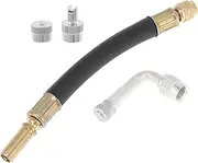 X AUTOHAUX 1 Set 90 Degree Copper Tire Valve Extension with Flexible Plastic 140mm Tyre Valve Stem Extender for Car Motorcycle RV Truck Bike