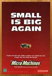 2003 Hasbro Micro Machines Vintage Print Ad/Poster Race Car Toy Promo Wall Art