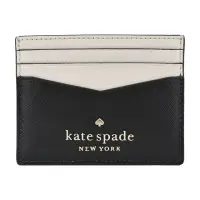 在飛比找momo購物網優惠-【KATE SPADE】防刮拼色六卡名片夾(黑/白)