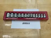 Snap-on Tools USA NEW 1/2" Drive SAE 6pt Shallow Chrome FDX Socket Set 313YTWY