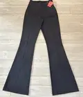 Spanx Women's Faux Suede Flare Pants Classic Navy Small NWT $148