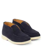 [Loro Piana Kids] Loro Piana Kids Open Walk suede ankle boots UK 13 blue