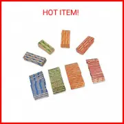 200 pcs Assorted Packed Flat Stripped Coin Wrappers (200 pcs) Coin Rolls Wrapper