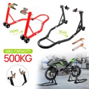 Motorcycle Bike Stand 500KG Heavy Duty Front&Rear Lift Motorbike Paddock Carrier