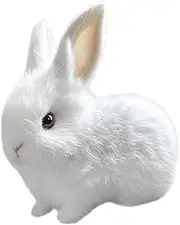 LeoLeoyy Robot Bunny, Interactive Bunny Realistic Bunny - Jumping, Twitching, and Shaking Ears, Electronic Plush Hopping Rabbit Toys, Realistic Bunny Toys for Kids (White)