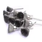 20pcs Wire Cup Brush Set Coarse Crimped Carbon Steel Shank Drill Attachments