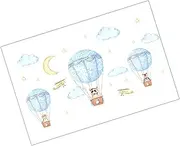 Generic PVC Wall Stickers Animal Pattern Hot Air Balloon Decor Classroom Wall Decal Reusable Sticker