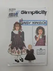 Simplicity Daisy Kingdom Girls Dress Doll Dress Sewing Pattern