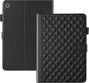 [Nexue] Case for Samsung Galaxy Tab S6 Lite 10.4'' 2024/2022/2020 (SM-P620/P610/P615),Shockproof PU Leather Multi-Angle Viewing Folio Magnectic Wallet Case with Kickstand Pencil Holder (Black)