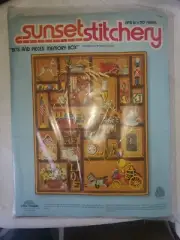 Sunset Stitchery "Bits And Pieces Memory Box" Crewel Kit 1981 NOS