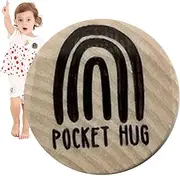 Back To School Pocket Hug,Wooden Pocket Hugs Keepsake Charm | Pocket Reminder Keepsake Pocket Charm, Little Pocket Hug, Inspirational Family Friend Colleagues Puchen