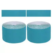 2Pcs 3.9inch x 164ft Bulletin Board Border, Lake Blue (1mm)