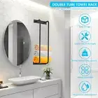 Towel Rack Sturdy Iron Towel Holder Wall Mounted Towel Shelf Large sungV
