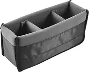 domoi Shockproof DSLR SLR Camera Insert Organizer Case Partition Divider Protection Case(Black+Grey)