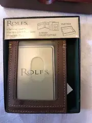 Rolfs Men's Premium Brown Leather Front Pocket Wallet Brand New