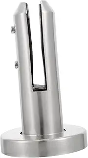 POPETPOP Stainless Steel Glass Panel Clamp for Balcony Fencing Durable Floor Mounted Post for Glass Easy Installation Sturdy Design for Garden and Pool Areas