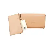 TORY BURCH Thea Pebbled Leather Gold Hardware Crossbody Bag With Flat Wallet