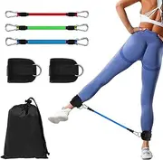 Ankle Resistance Bands with Cuffs, Ankle Bands for Working Out, Leg Glute Exercise Equipment, Exercises Band for Butt Lift Women