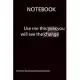 Use me this year, you will see the change: notbook