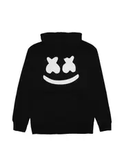 MARSHMELLO SMILE HOODIE BLACK CREWNECK SWEATSHIRT