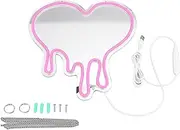 XIASABA Pink Heart Neon Sign Led Heart Lamp Dimmable Table Wall Decoration Light Ideal for Mothers Day Gift Girls Room Valentines Day Party Birthday Home Decor