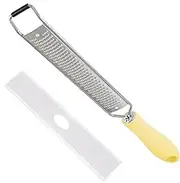 ycezw Lemon Zester Tool, Stainless Steel Vegetable Grater | Long Handle Flat Cheese Tool - Stainless Steel Grater for Kitchen Garlic Nutmeg Chocolate