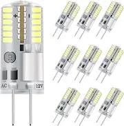 [DiCUNO] G4 3W (30W Equivalent) Daylight White 6000K LED Light Bulbs 12V Non-dimmable 250LM Halogen Bulb Replacement 10-Pack