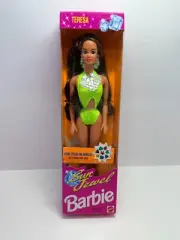 VINTAGE 1993 Sun Jewel Barbie Doll Brunette TERESA Stick-On Jewels New in Box