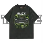 HITAM KEN BLOCK HOONICORN 超大號 T 恤水洗黑色 T 恤審美上衣男士女士衣服男孩女孩中性 T