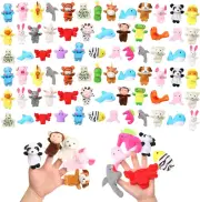 100 Pcs Animal Finger Puppets Easter Egg Hunt Filler 29 Small Soft Small Plush A